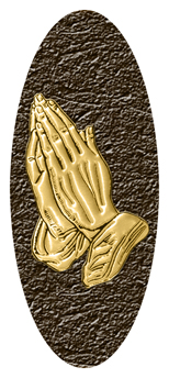 329 D516 516 BZ GL Praying Hands Bronze Gold